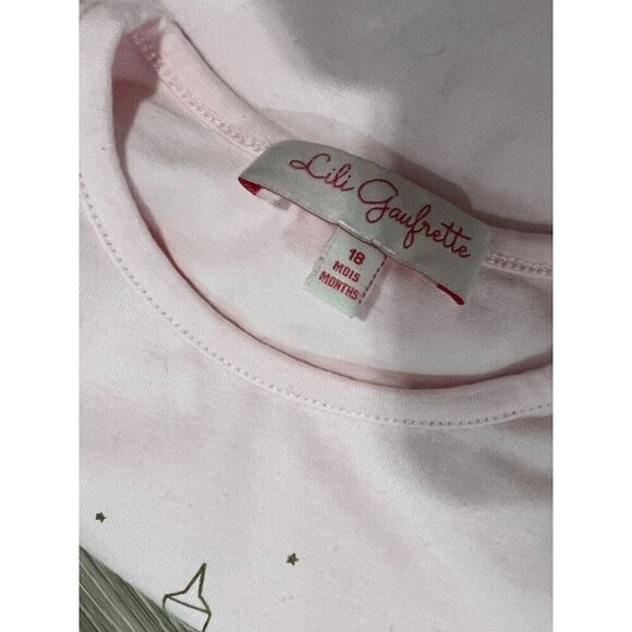Lili Gaufrette Tee Shirt Eiffel Tower Paris Printed 18 Months Pink - Picture 5 of 5